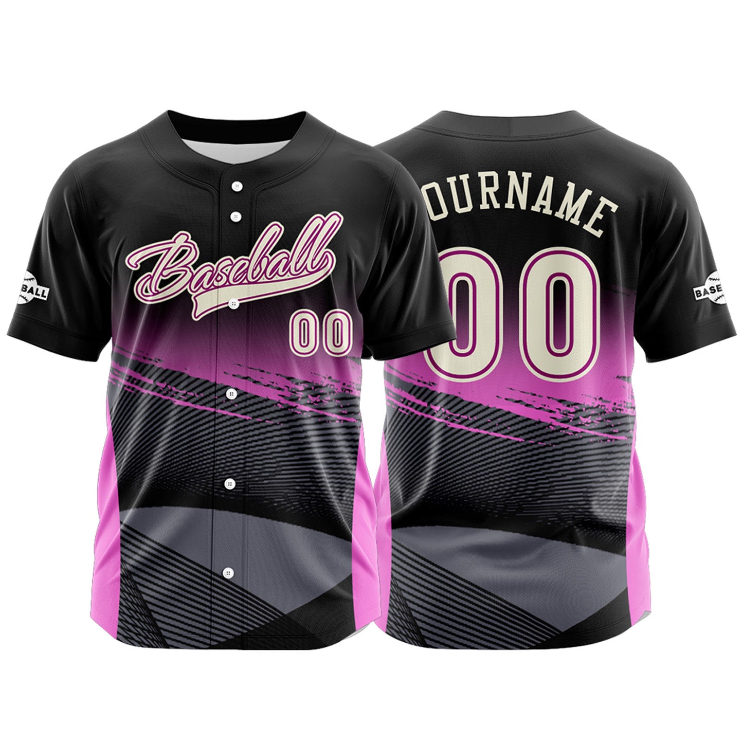 Benutzerdefiniert Schwarz Baseball Uniformen Drucken für Jungs Mädchen und Kinder Machen Ihr Team Mehr Vielfältig