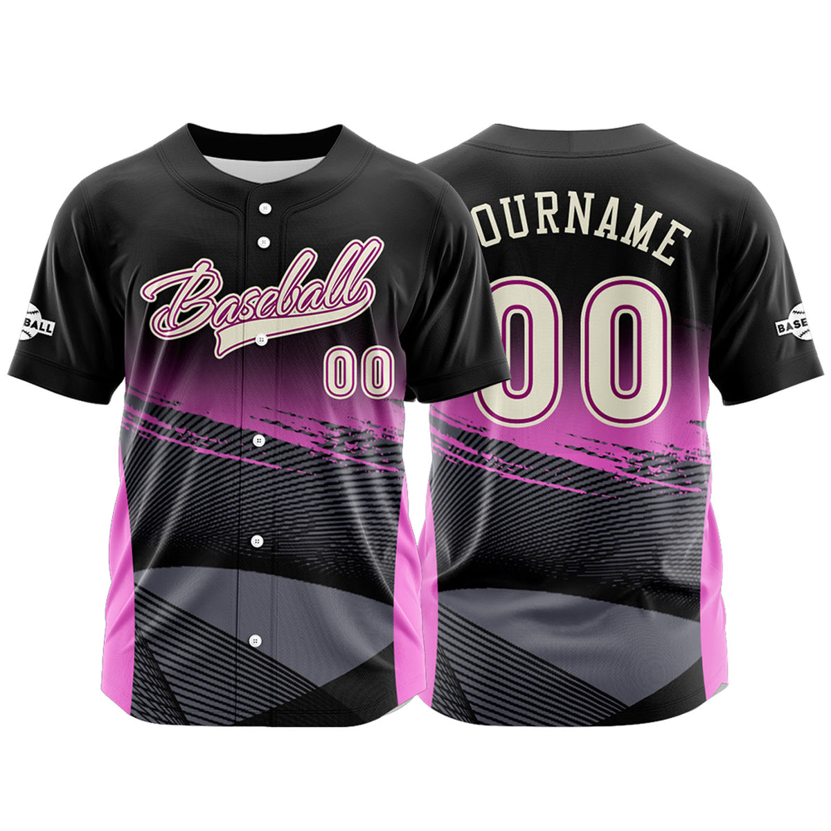 Benutzerdefiniert Schwarz Baseball Uniformen Drucken für Jungs Mädchen und Kinder Machen Ihr Team Mehr Vielfältig