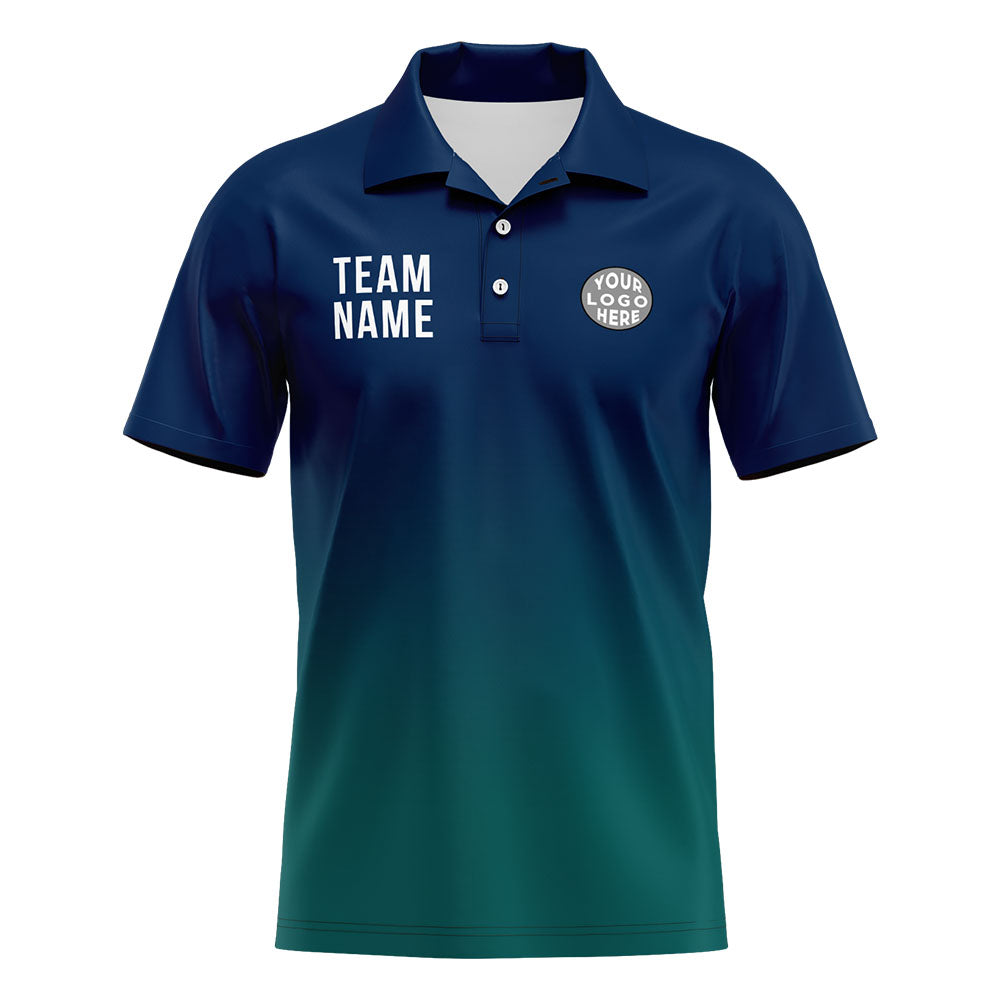 Benutzerdefinierte Marine Grün Fußball Polo-Shirts Fügen Sie Ihr Einzigartiges hinzu Logo/Name/Nummer
