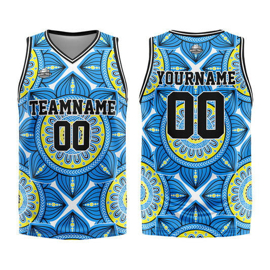 Benutzerdefinierter Basketball Jersey Uniform Anzug gedruckt Ihr Logo Name Nummer Blau