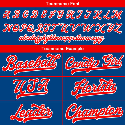 Benutzerdefinierte Authentisch Baseball-Trikot königlich-Rot