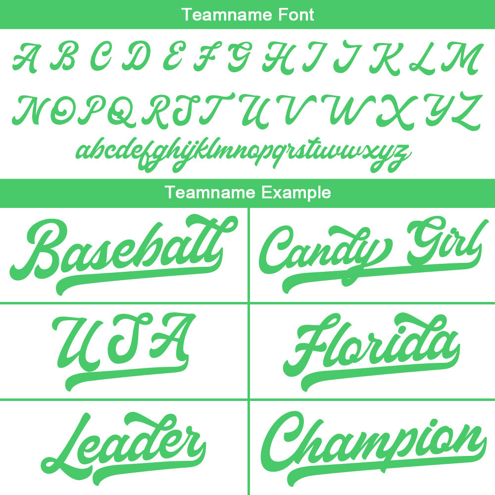 Benutzerdefinierte Authentisch Baseball-Trikot Weiß-Grün