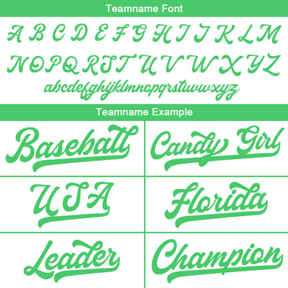 Benutzerdefinierte Authentisch Baseball-Trikot Weiß-Grün