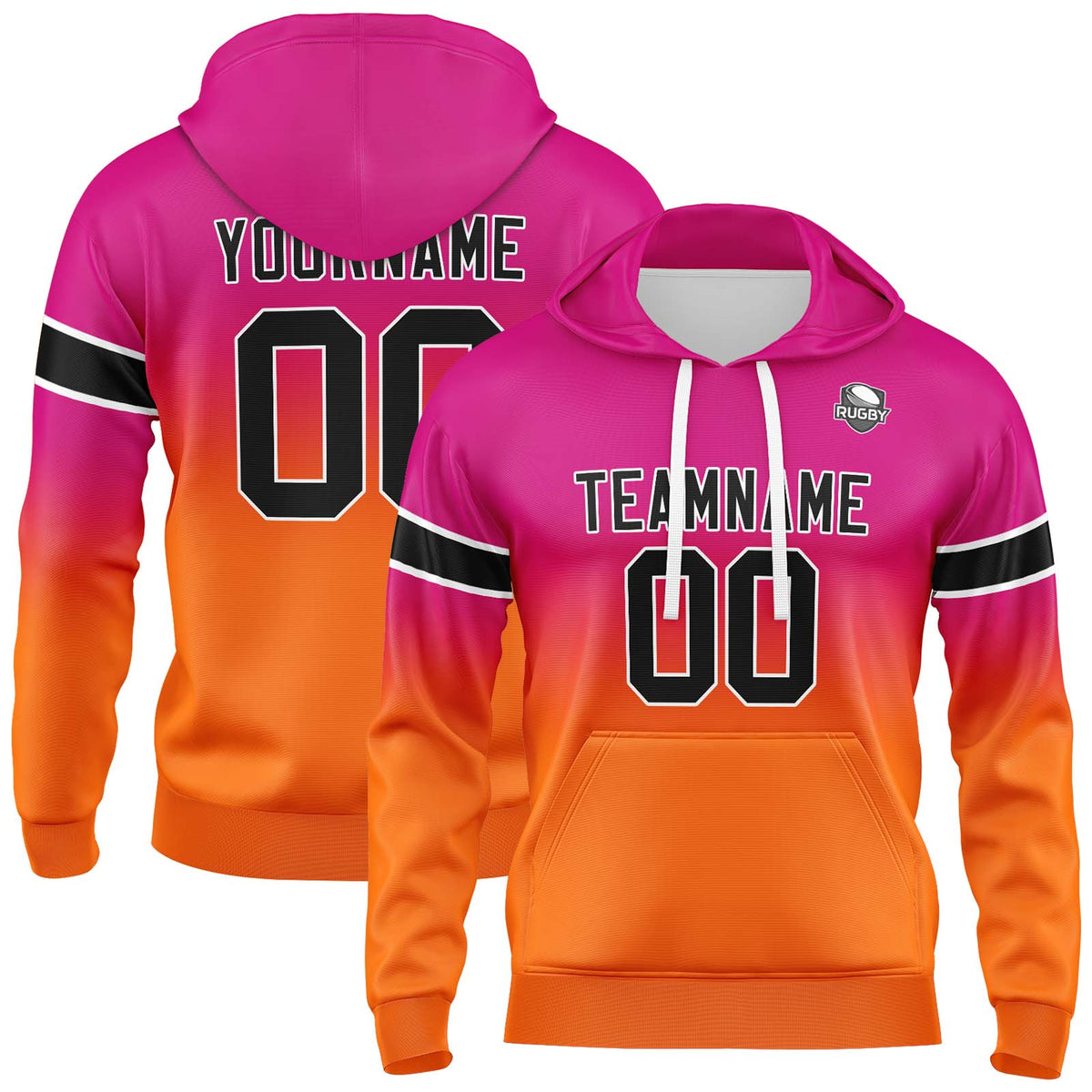 Benutzerdefinierter Verlauf Sweatshirt-Hoodie für Mann, Frau, Mädchen, Junge. Drucken Sie Ihr Logo, Ihren Namen und Ihre Nummer