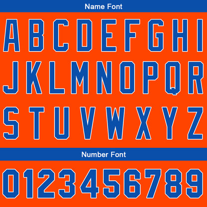 Benutzerdefinierte Authentisch Baseball-Trikot Orange-königlich