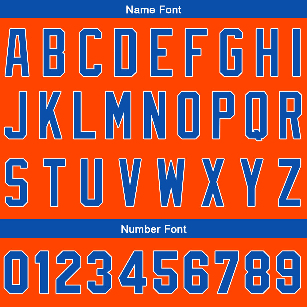 Benutzerdefinierte Authentisch Baseball-Trikot Orange-königlich