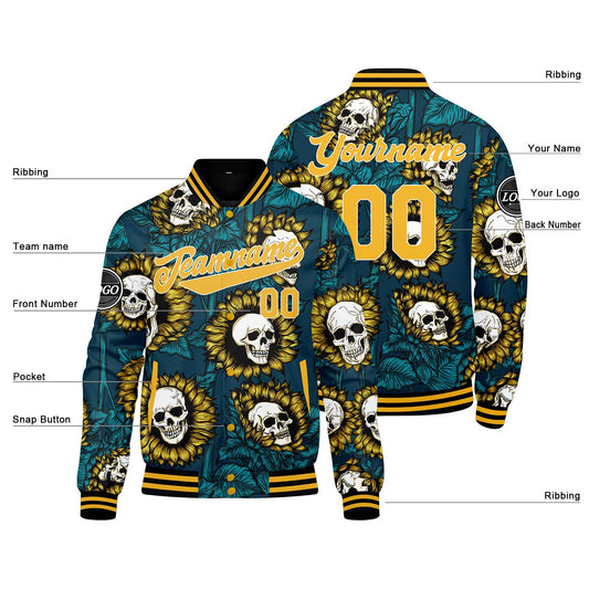 Benutzerdefinierte Blau Varsity-Jacke. Letterman-Jacke für Männer, Frauen und Jugendliche