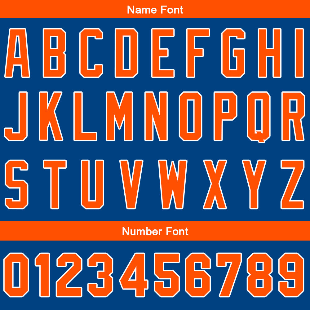 Benutzerdefinierte Authentisch Baseball-Trikot  Royal-Orange