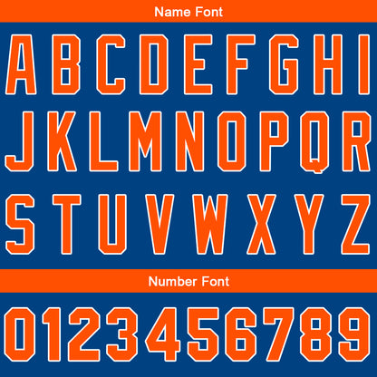 Benutzerdefinierte Authentisch Baseball-Trikot  Royal-Orange