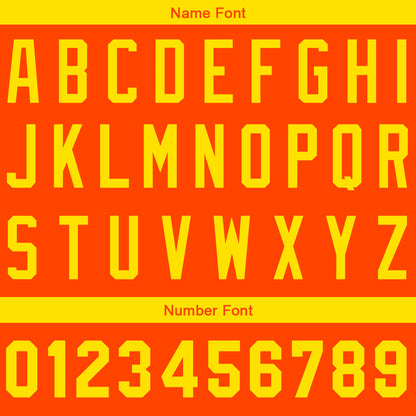 Benutzerdefinierte Authentisch Baseball-Trikot Orange Gelb