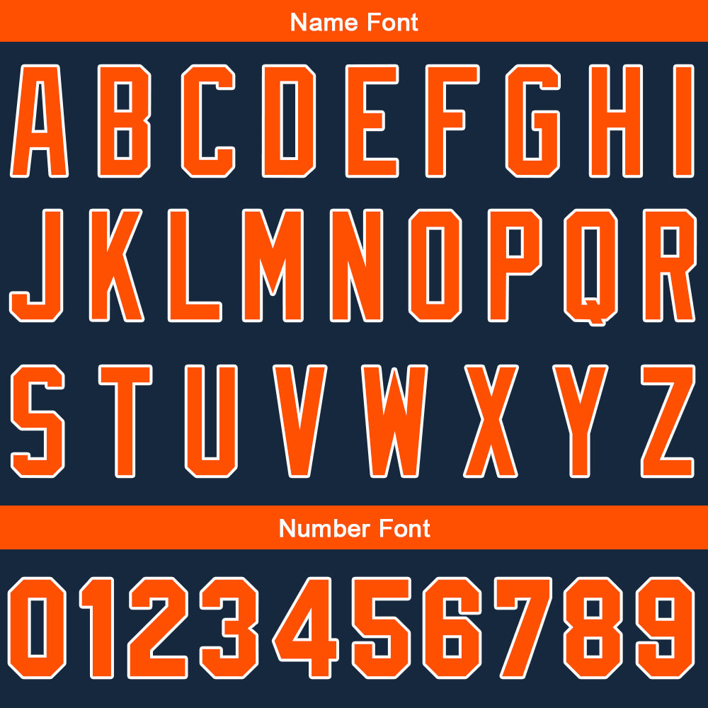 Benutzerdefinierte Authentisch Baseball-Trikot  Marine-Orange