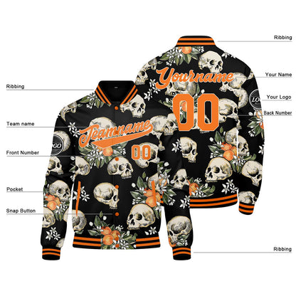 Benutzerdefinierte Aprikosenblüte Varsity-Jacke. Letterman-Jacke für Männer, Frauen und Jugendliche