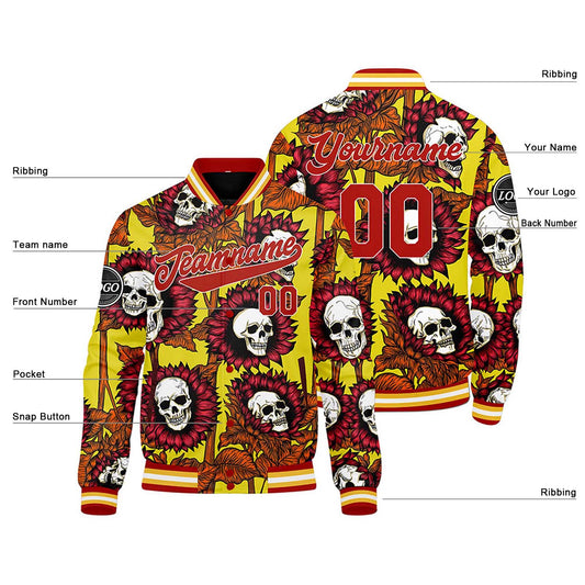 Benutzerdefinierte Rot Varsity-Jacke. Letterman-Jacke für Männer, Frauen und Jugendliche