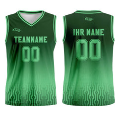 Benutzerdefinierter Olivgrün Grün Farbverlauf Basketball Jersey Uniform Anzug gedruckt Ihr Logo Name Nummer