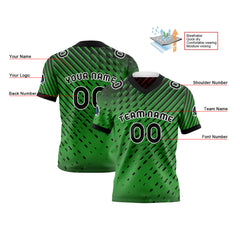 Benutzerdefinierte Grün Rot Reversibel Fußball Trikot Personalisierte Gradient Fußball Shirts für Männer gedruckt Team Name Nummer Logo