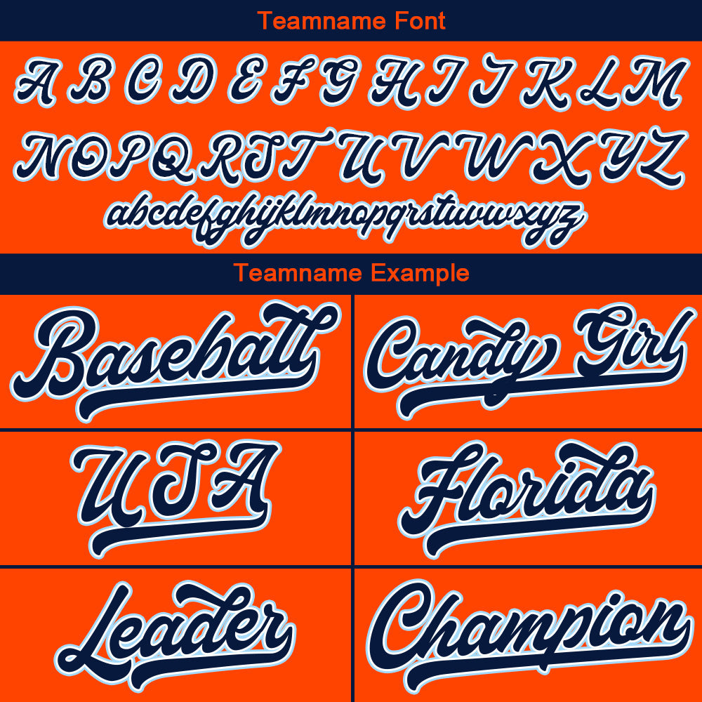 Benutzerdefinierte Authentisch Baseball-Trikot Orange Netz
