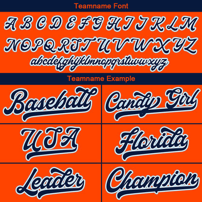 Benutzerdefinierte Authentisch Baseball-Trikot Orange Netz