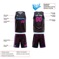 Benutzerdefinierte Reversible Basketball Jersey Personalisierte Print Name Nummer Logo Schwarz-Weiß