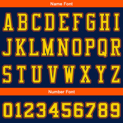 Benutzerdefinierte Marine Orange Reversible Basketball Jersey Personalisierte Name Nummernlogo drucken