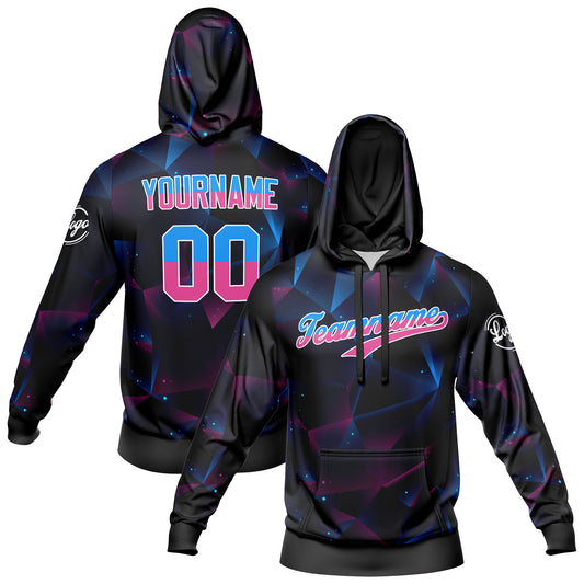 Benutzerdefiniert Schwarz Blau Tarnung Sport Jersey Satz Trainingsanzug Zur Seite fahren Kapuzenpullover Oberteile und Hose Satz Königlich