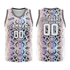 Benutzerdefinierter Basketball Jersey Uniform Anzug gedruckt Ihr Logo Name Nummer Serpentin