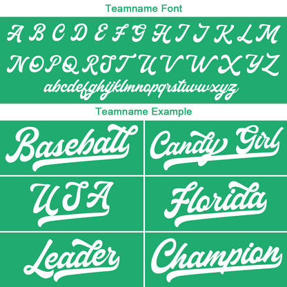 Benutzerdefinierte Authentisch Baseball-Trikot Grün Weiß