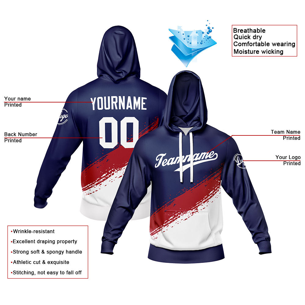 Benutzerdefiniert Marine Weiß Tarnung Sport Jersey Satz Trainingsanzug Zur Seite fahren Kapuzenpullover Oberteile und Hose Satz Königlich