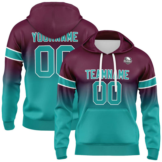 Benutzerdefinierter Verlauf Sweatshirt-Hoodie für Mann, Frau, Mädchen, Junge. Drucken Sie Ihr Logo, Ihren Namen und Ihre Nummer ﻿