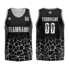 Benutzerdefinierter Basketball Jersey Uniform Anzug gedruckt Ihr Logo Name Nummer Schwarz&Weiß