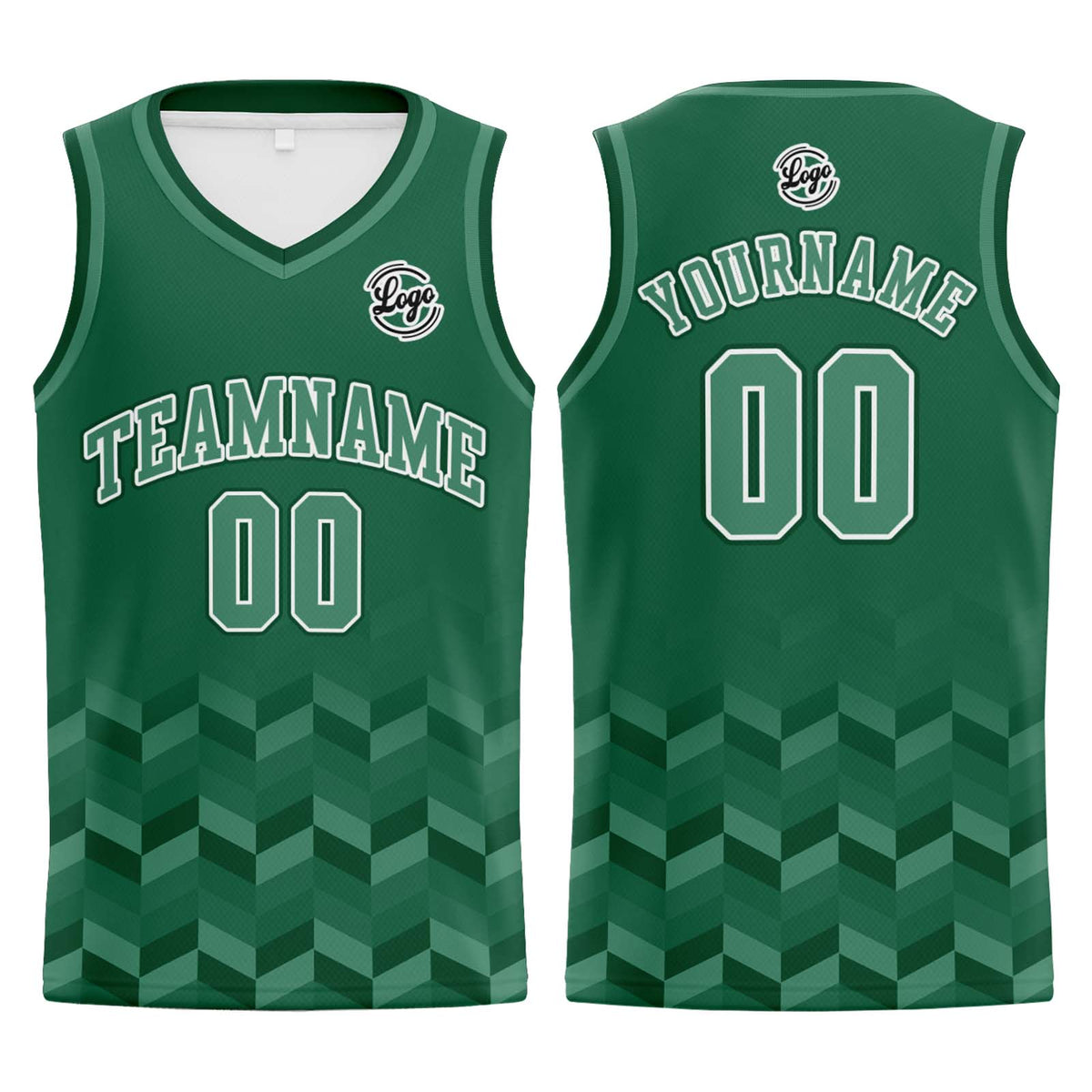 Benutzerdefinierter Grün Basketball Jersey Uniform Anzug gedruckt Ihr Logo Name Nummer