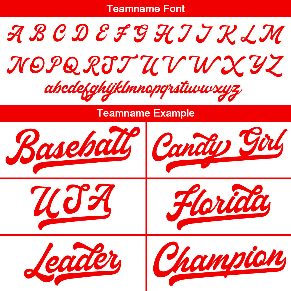 Benutzerdefinierte Authentisch Baseball-Trikot weiß-Rot