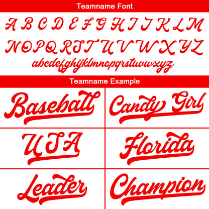 Benutzerdefinierte Authentisch Baseball-Trikot weiß-Rot