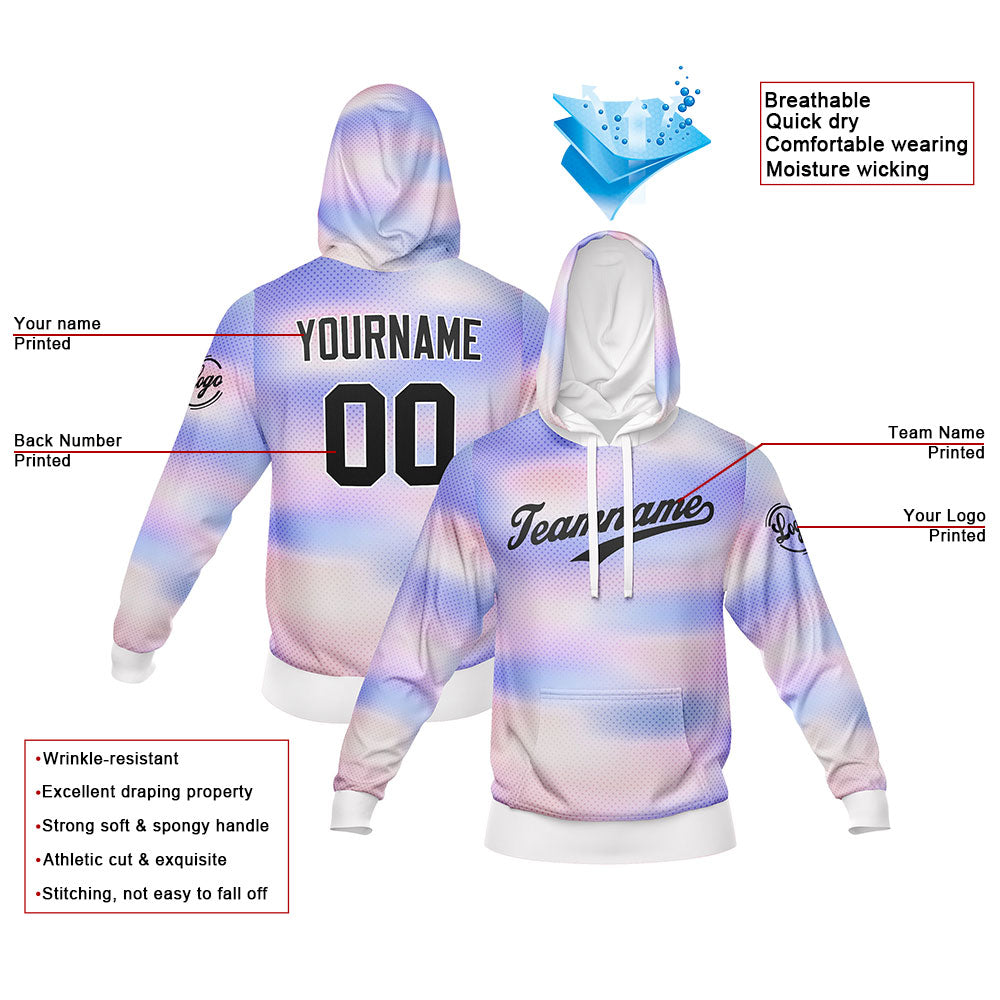 Benutzerdefiniert Licht Lila Tarnung Sport Jersey Satz Trainingsanzug Zur Seite fahren Kapuzenpullover Oberteile und Hose Satz Königlich