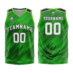 Benutzerdefinierter Grün Basketball Jersey Uniform Anzug gedruckt Ihr Logo Name Nummer