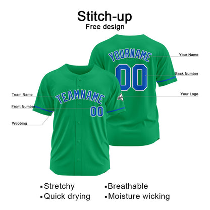 Benutzerdefinierte Authentisch Baseball-Trikot Grün-königlich