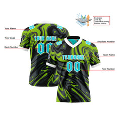 Benutzerdefinierte Grau Grün Reversibel Fußball Trikot Personalisierte Gradient Fußball Shirts für Männer gedruckt Team Name Nummer Logo