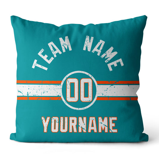 Personalisiertes Wurfkissen im Fußball-Stil mit bedrucktem Namen und Nummer, geeignet als Geschenk für Männer, Frauen und Jungen