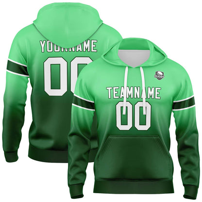 Benutzerdefinierter Verlauf Sweatshirt-Hoodie für Mann, Frau, Mädchen, Junge. Drucken Sie Ihr Logo, Ihren Namen und Ihre Nummer
