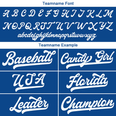 Benutzerdefinierte Authentisch Baseball-Trikot Royal-Weiß