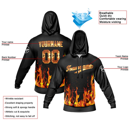 Benutzerdefiniert Schwarz Gold Tarnung Sport Jersey Satz Trainingsanzug Zur Seite fahren Kapuzenpullover Oberteile und Hose Satz Königlich