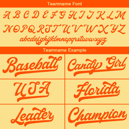 Benutzerdefinierte Authentisch Baseball-Trikot Gold-Orange