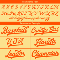 Benutzerdefinierte Authentisch Baseball-Trikot Gold-Orange