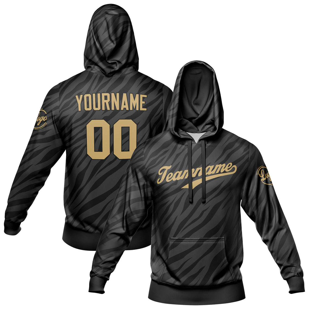 Benutzerdefiniert Dunkelgrau Tarnung Sport Jersey Satz Trainingsanzug Zur Seite fahren Kapuzenpullover Oberteile und Hose Satz Königlich