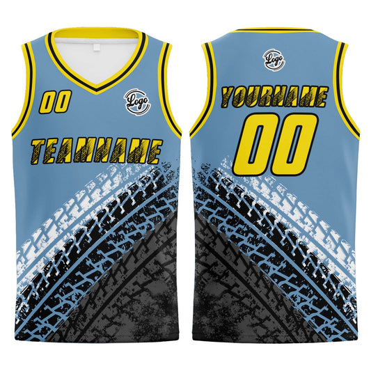 Benutzerdefinierter Stahl Blau Basketball Jersey Uniform Anzug gedruckt Ihr Logo Name Nummer