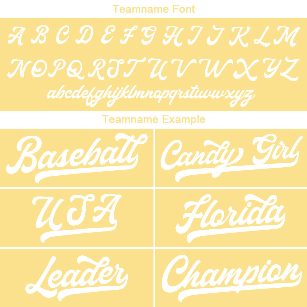Benutzerdefinierte Authentisch Baseball-Trikot Gold-Weiß