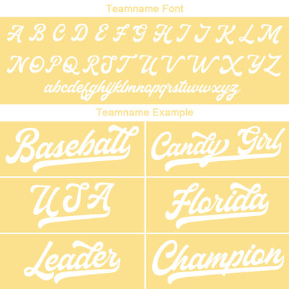 Benutzerdefinierte Authentisch Baseball-Trikot Gold-Weiß