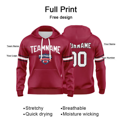 Benutzerdefinierter Sweatshirt-Hoodie für Mann, Frau, Mädchen, Junge. Drucken Sie Ihr Logo, Ihren Namen und Ihre Nummer