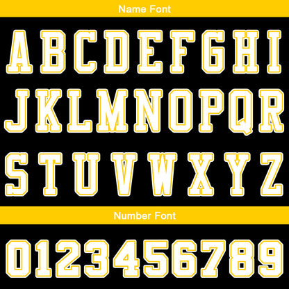 Benutzerdefinierte Schwarz Gelb Reversible Basketball Jersey Personalisierte Name Nummernlogo drucken