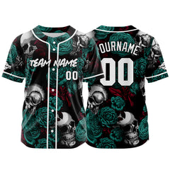 Benutzerdefinierte Baseball Jersey Personalisierte Baseball Shirt genäht und Druck Grün