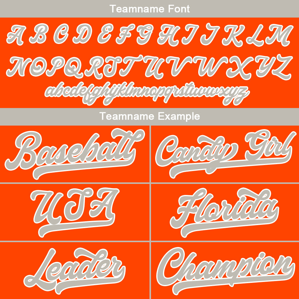 Benutzerdefinierte Authentisch Baseball-Trikot Orange Netz